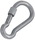 Karabijnhaak roestvaststaal met schroef 5x50mm, Doe-het-zelf en Verbouw, IJzerwaren en Bevestigingsmiddelen, Verzenden, Nieuw