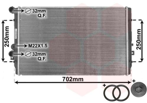 RADIATOR VOOR SEAT LEON 1999-2004 1J0121253AC, Auto-onderdelen, Airco en Verwarming, Nieuw, Ophalen of Verzenden