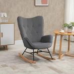 TRUUSK Schommelstoel Met Stalen Frame, Gestoffeerde Lounge S, Verzenden, Nieuw