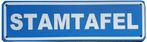 Stamtafel reclamebord, Verzamelen, Verzenden, Nieuw