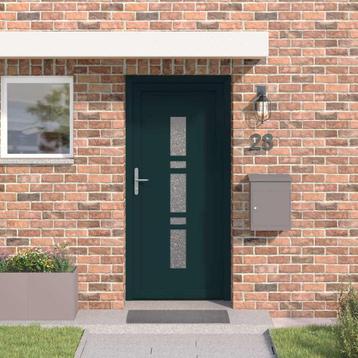 vidaXL Voordeur Antraciet PVC beschikbaar voor biedingen
