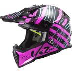 LS2 MX437 Fast Evo Verve Zwart Fluo Roze Crosshelm, XXL, Nieuw met kaartje, Overige merken, Heren