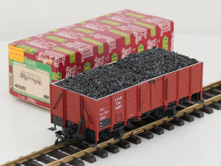 LGB 4021 H Hoge Bakwagen Ow 4021, Ausnehmbare Beladung, Hobby en Vrije tijd, Modeltreinen | Overige schalen, Overige typen, Gebruikt