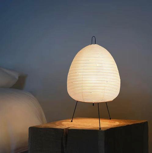 Authentieke Japanse Akari Rijstpapierlamp - incl. E27 lamp, Huis en Inrichting, Lampen | Tafellampen, Nieuw, Overige materialen