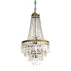 Kroonluchter - luchtballon - Kristal, Messing -