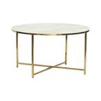 Hübsch - Salontafel - POND Tafel - Messing/Wit - Glas,
