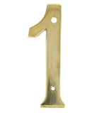 Huisnummer 1 Messing Ongelakt 100 mm, Huis en Inrichting, Woonaccessoires | Overige, Ophalen of Verzenden, Nieuw