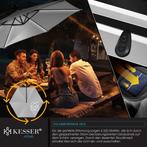 KESSER® Zweefparasol met voet - LED - Ø3m - 360° Draaibaar, Verzenden, Nieuw