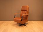 Jaxx relax fauteuil cognac leder met hoge showroomkorting, Huis en Inrichting, Verzenden, Minder dan 75 cm, Nieuw, Leer