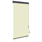 vidaXL Rolgordijn voor buiten 80x250 cm crème, Verzenden, Nieuw, Crème