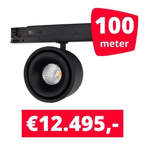 *TIP* LED Railverlichting Ultimo Zwart 100 spots + 100M, Zakelijke goederen, Kantoor en Winkelinrichting | Winkel en Inventaris