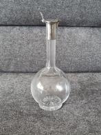 Karaf - Zilver - Gegraveerd kristal en zilver, Antiek en Kunst