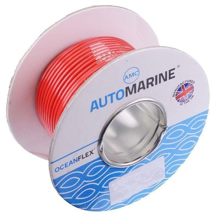 Oceanflex Montagekabel 30 meter - ROOD - 6 mm² dunwandig, Auto diversen, Autogereedschap, Nieuw, Ophalen of Verzenden