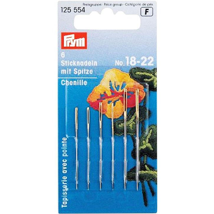 Prym Borduurnaalden met punt - Nr 18/22 (6 stuks), Hobby en Vrije tijd, Borduren en Borduurmachines, Ophalen of Verzenden
