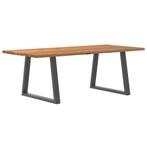 vidaXL Eettafel rechthoekig 220x100x74 cm massief eikenhout, Verzenden, Nieuw