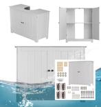 Witte Onder-Wastafelkast –Badkamerkast met 2 Deuren en Plank, Huis en Inrichting, Verzenden, Nieuw