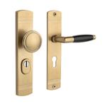 Retro buitendeurbeslag knop/klink PC72 getrommeld messing, Doe-het-zelf en Verbouw, Ophalen of Verzenden, Nieuw, Koper of Messing