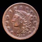 Verenigde Staten. 1 Cent 1838 Coronet head  (Zonder, Postzegels en Munten, Munten | Europa | Niet-Euromunten