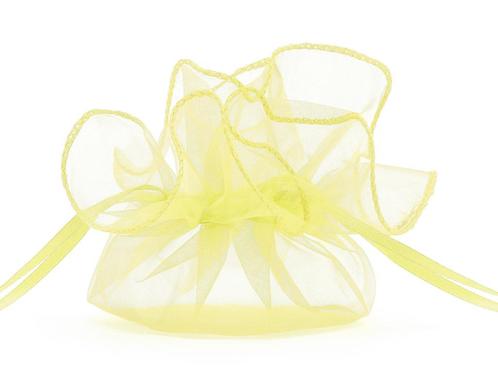 Organza Zakjes Lichtgeel 26cm 20st, Hobby en Vrije tijd, Feestartikelen, Nieuw, Verzenden