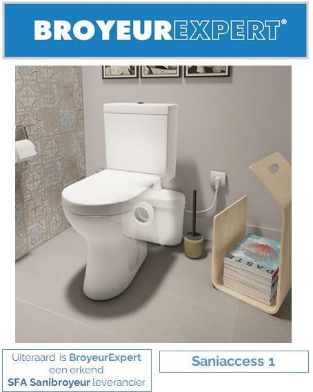 Sanibroyeur Saniaccess 1 fecaliënvermaler, Doe-het-zelf en Verbouw, Sanitair, Toilet, Nieuw, Ophalen of Verzenden