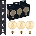 LEDs light LED E27 lampen goud XL 3 stuks, Verzenden, Nieuw