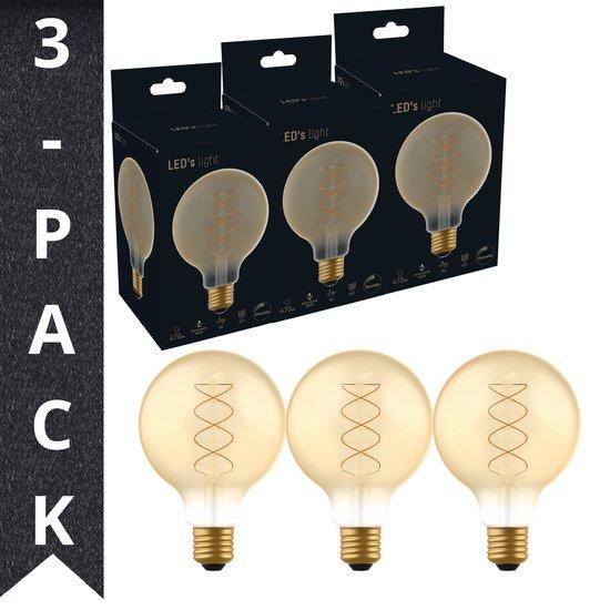 LEDs light LED E27 lampen goud XL 3 stuks, Huis en Inrichting, Lampen | Overige, Verzenden