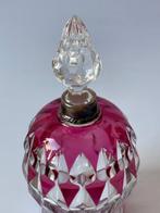 Val Saint Lambert - Parfumfles - .800 zilver - Overlay rouge, Antiek en Kunst