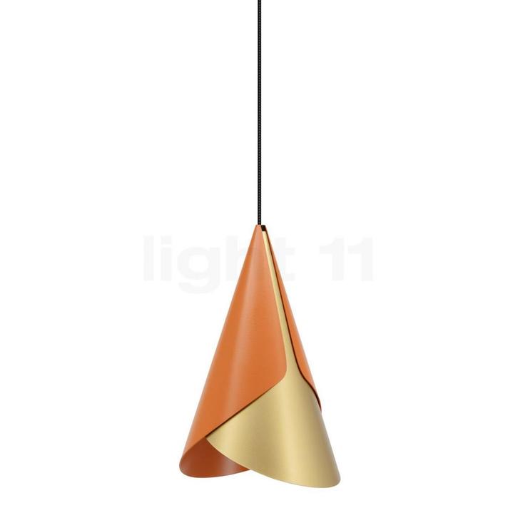 Umage Cornet Hanglamp, oranje/messing - plafondkapje conisch, Huis en Inrichting, Lampen | Hanglampen, Nieuw, Verzenden