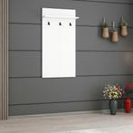 [en.casa] Wandkapstok Farsø 118x60x16 cm wit, Huis en Inrichting, Kasten | Kledingkasten, Verzenden, Nieuw