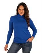 Kobaltblauwe fijngebreide trui met col van CC Fashion, Kleding | Dames, Nieuw, Verzenden