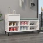 vidaXL Schoenenkast 102x36x60 cm bewerkt hout wit, Huis en Inrichting, Verzenden, Nieuw