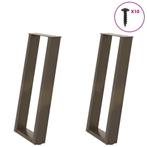 vidaXL Console tafelpoten 2st U-vormig 28x(72-73)cm staal, Huis en Inrichting, Tafelonderdelen, Verzenden, Nieuw