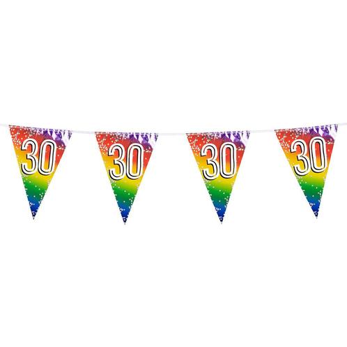 Regenboog Slinger 30 Jaar 6m, Hobby en Vrije tijd, Feestartikelen, Nieuw, Verzenden
