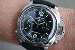 Horloge Panerai Luminor 1950 Rattrapante Full set, Overige merken, Leer, Staal, Polshorloge
