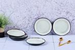 2dekans | bord IRIS Ø16cm - 6 stuks - Ivoorwit, Huis en Inrichting, Keuken | Servies, Ophalen of Verzenden, Zo goed als nieuw