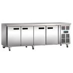 Polar Koelwerkbank | RVS | 4-deurs | 398L, Zakelijke goederen, Horeca | Keukenapparatuur, Verzenden, Nieuw in verpakking