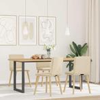 vidaXL Eetkamerstoelen 4 st stof crèmekleurig, Huis en Inrichting, Stoelen, Verzenden, Nieuw