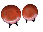 Pair of two large Kutani porcelain plates 20th Century -, Antiek en Kunst