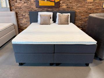 Boxspring Mallorca bed antraciet beige Actieprijs beschikbaar voor biedingen