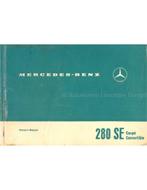 1969 MERCEDES BENZ 280 SE COUPE | CABRIOLET, Auto diversen, Handleidingen en Instructieboekjes