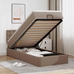 vidaXL Ottomaanse bed met matras 90x190cm kunstleer, Overige materialen, 90 cm, Eenpersoons, Bruin