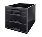 Leitz WOW Cube A4 maxi 4 laden zwart, Nieuw