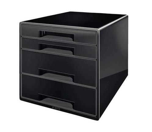 Leitz WOW Cube A4 maxi 4 laden zwart, Huis en Inrichting, Keuken | Keukenbenodigdheden