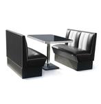 2 x Classic Dinerbooth Zwart + Tafel, Ophalen, Gebruikt