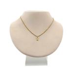 Gouden hanger van de letter Y met zirconia (zirconia stenen), Ophalen of Verzenden, Gebruikt, Goud, Overige merken