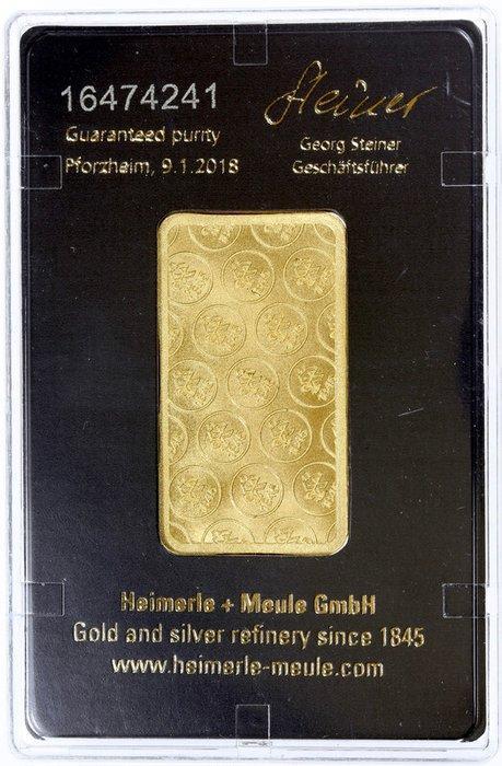 1 Troy Ounce - Goud .999 - Heimerle + Meule, Germany -, Postzegels en Munten, Edelmetalen en Baren