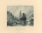 Zicht op Bruges, Antiek en Kunst, Kunst | Etsen en Gravures