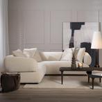 40% Korting: Hoekbank Palermo velvet beige links, Huis en Inrichting, Ophalen, Zo goed als nieuw, Velvet chique, Modern