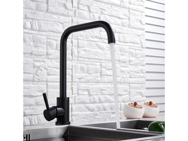 Veiling - keukenkraan Bologna U mat zwart - kraan - mengkraa, Doe-het-zelf en Verbouw, Sanitair