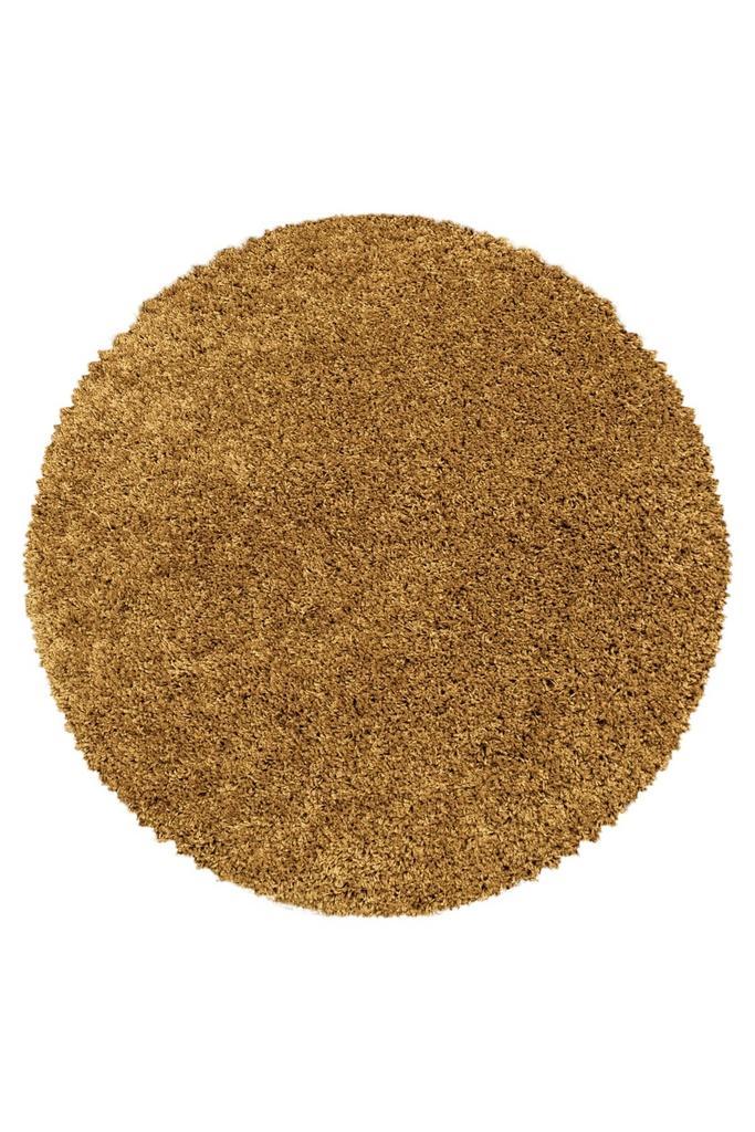 Rond Shaggy Vloerkleed | Sydney | Goud | 80x80 cm, Huis en Inrichting, Stoffering | Tapijten en Kleden, Verzenden